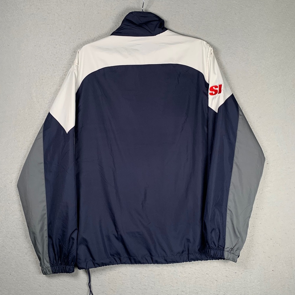 Reebok Windbreaker Jacket Mens Large Blue NFL Team Apparel Chicago Bears Zip Up - Picture 2 of 14